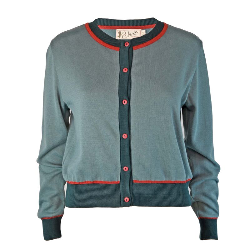 classic cardigan/hedgerow/mineral blue