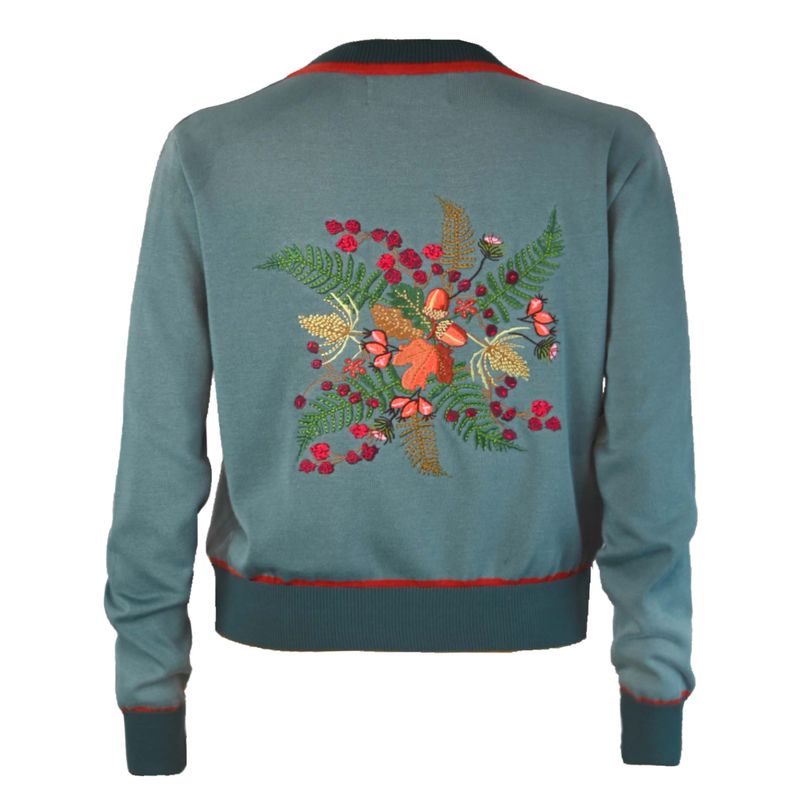 classic cardigan/hedgerow/mineral blue