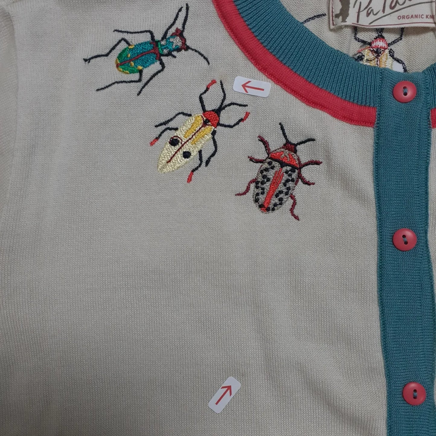 40% OFF! classic cardigan/bugs/cream/M & L