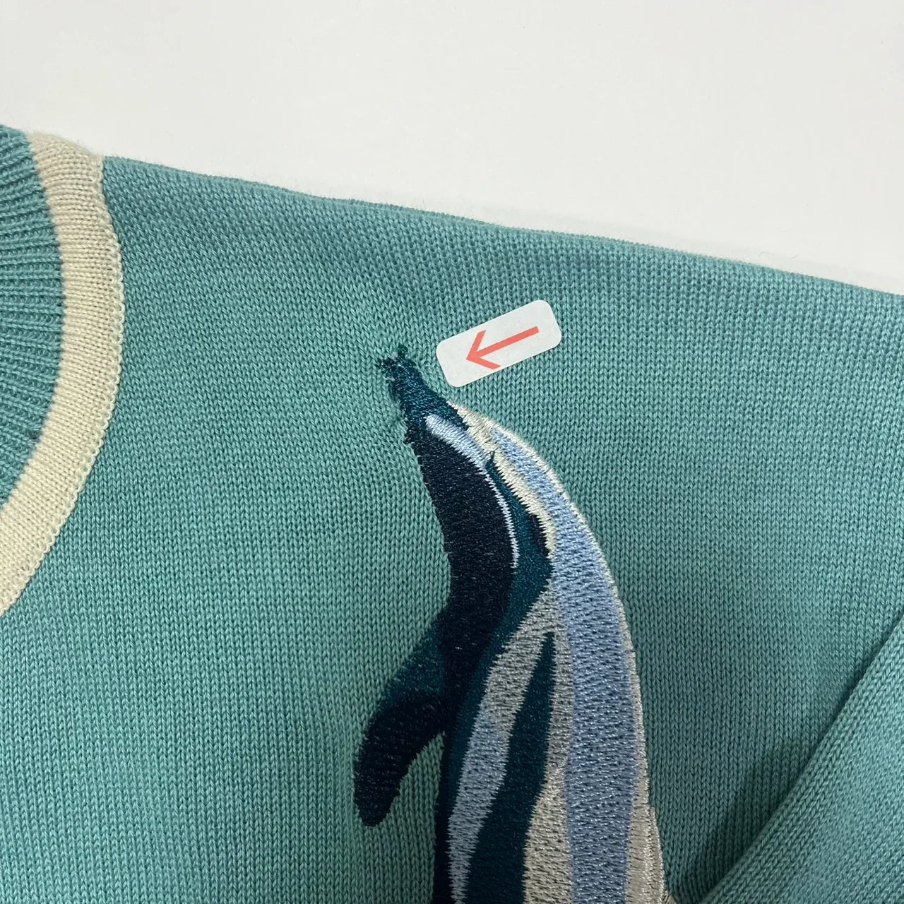 50% OFF! classic cardigan/dolphins/teal/M , L & XL