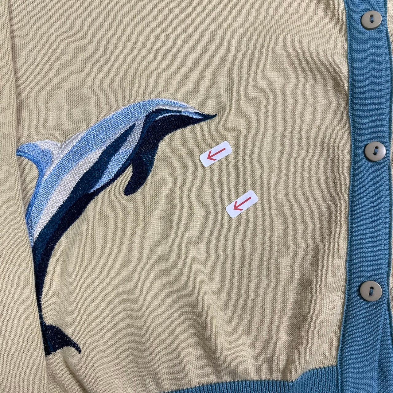 40% OFF! classic cardigan LS/dolphins/yellow/L