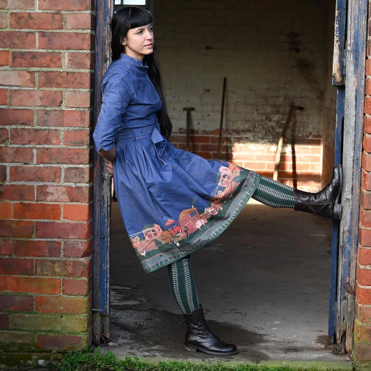 20% OFF! cynthia/farmyard/indigo/size 8-14