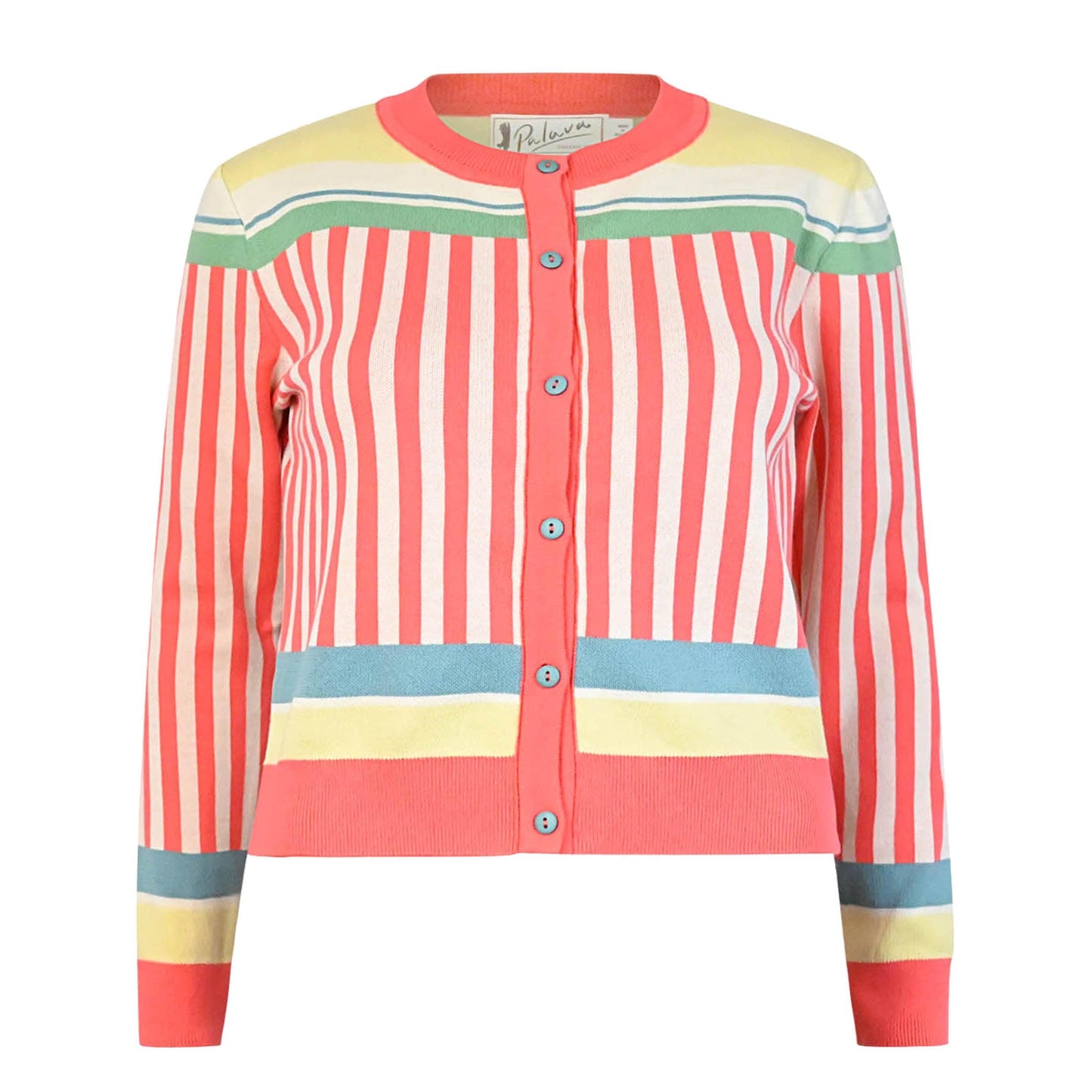 cardigan/jacquard rock stripe/multi