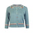classic embroidery cardigan/divers/teal