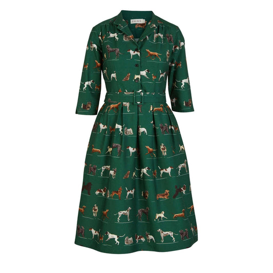 cynthia/porcelain dogs/green