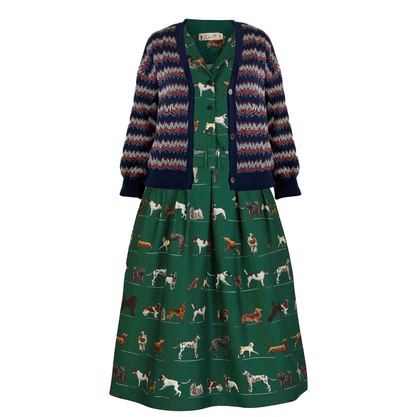 cynthia/porcelain dogs/green