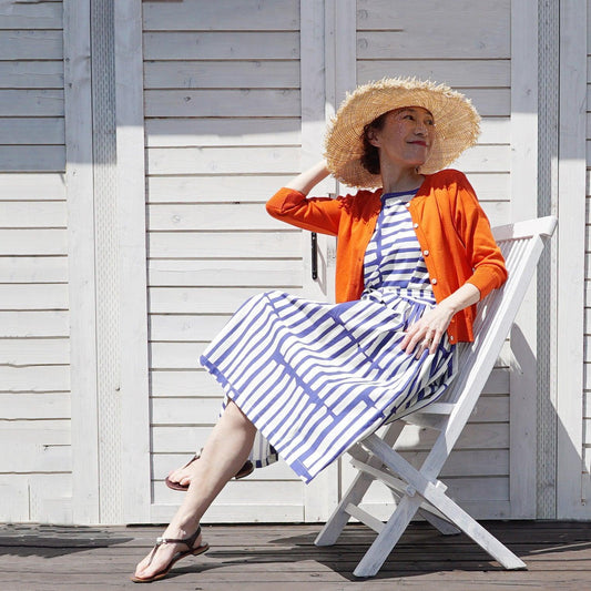 classic cardigan/plain/tigerlily - PALAVA japan