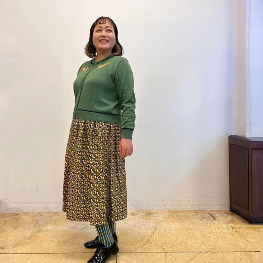 classic cardigan/deer/green