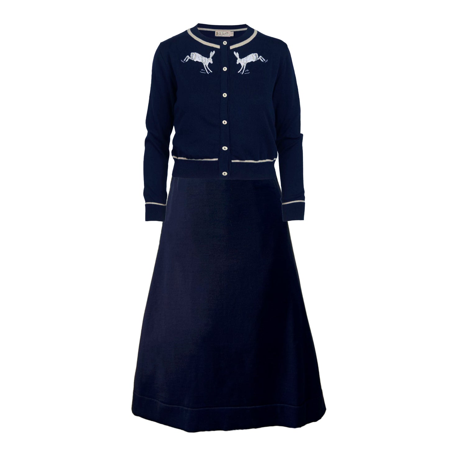 classic cardigan/hare/navy