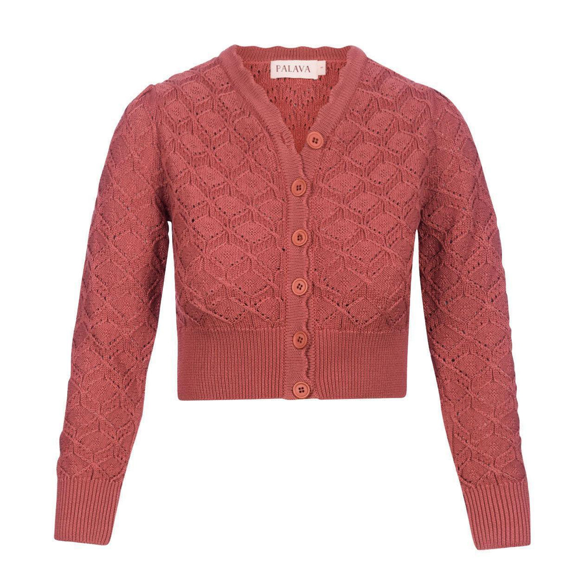 basket knitted cardigan/leah/rose