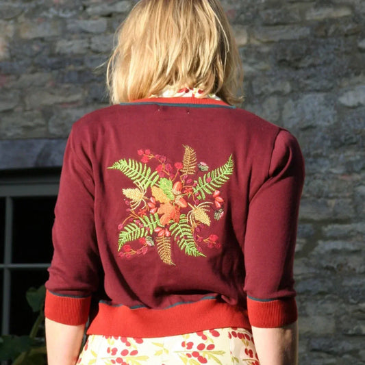 20% OFF! classic cardigan/hedgerow/plum/S-XL