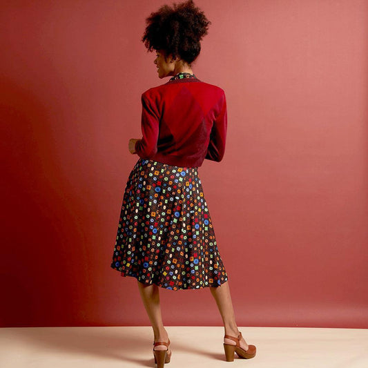 40% OFF! classic cardigan LS/Jacquard Garnet/Red/XS & S