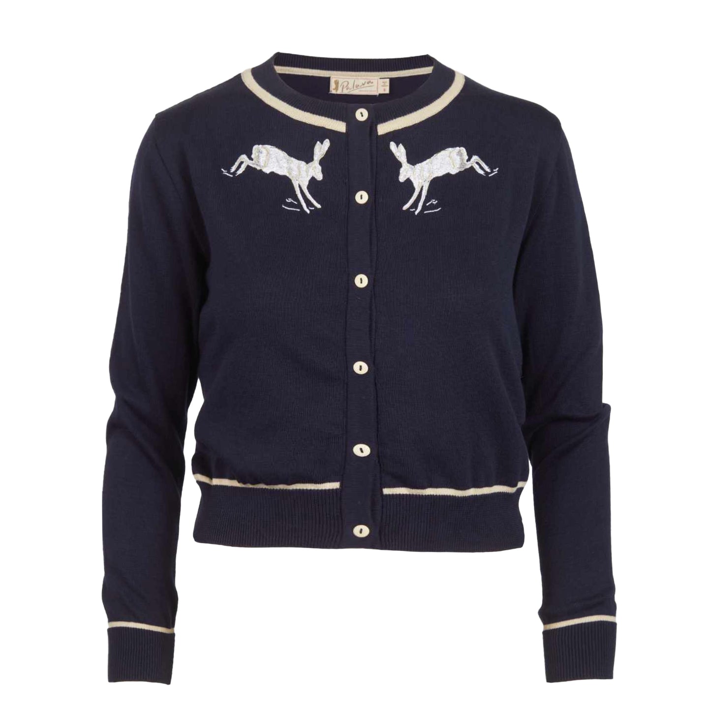 classic cardigan/hare/navy