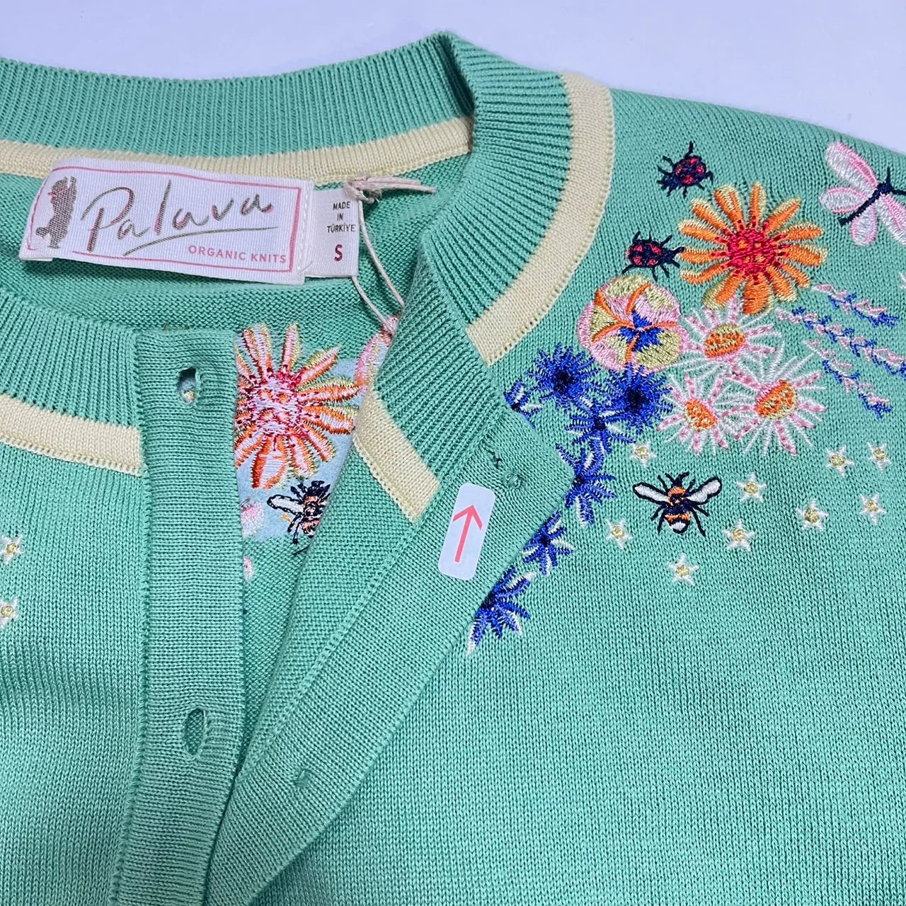 40% OFF! classic cardigan/edible flowers/green/S