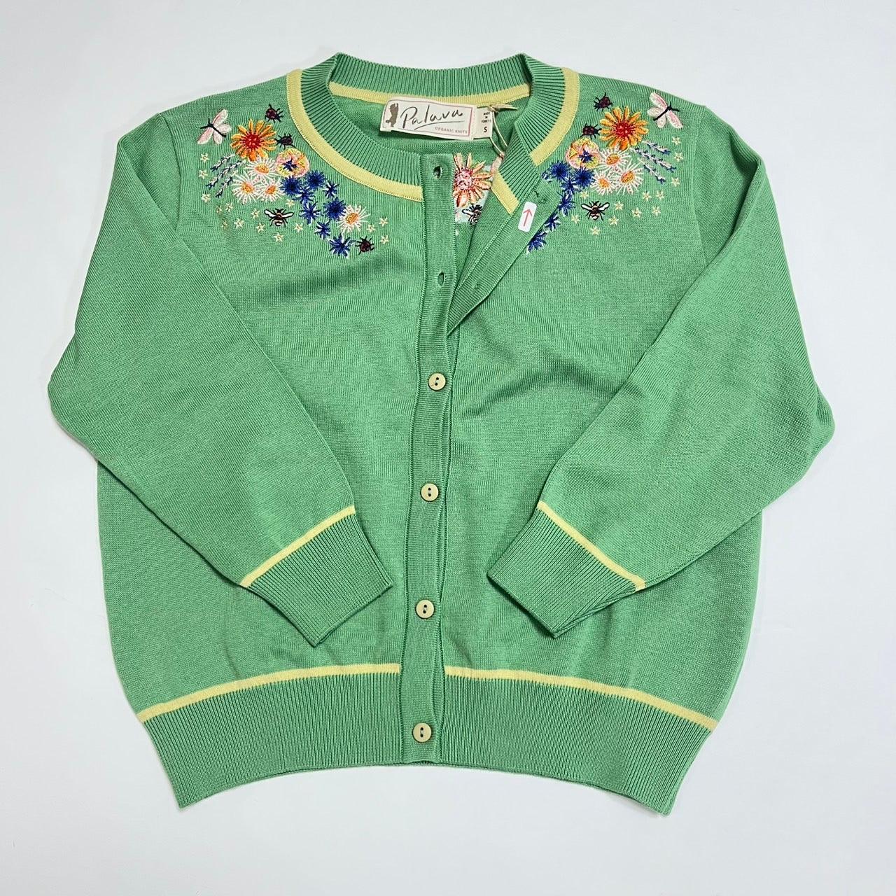 40% OFF! classic cardigan/edible flowers/green/S