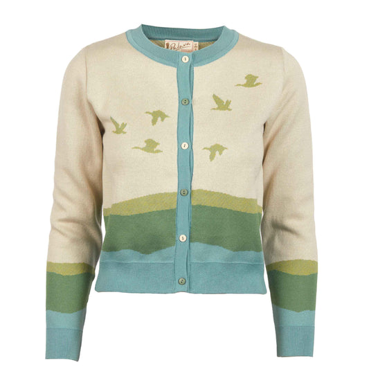 cardigan/flying geese/cream