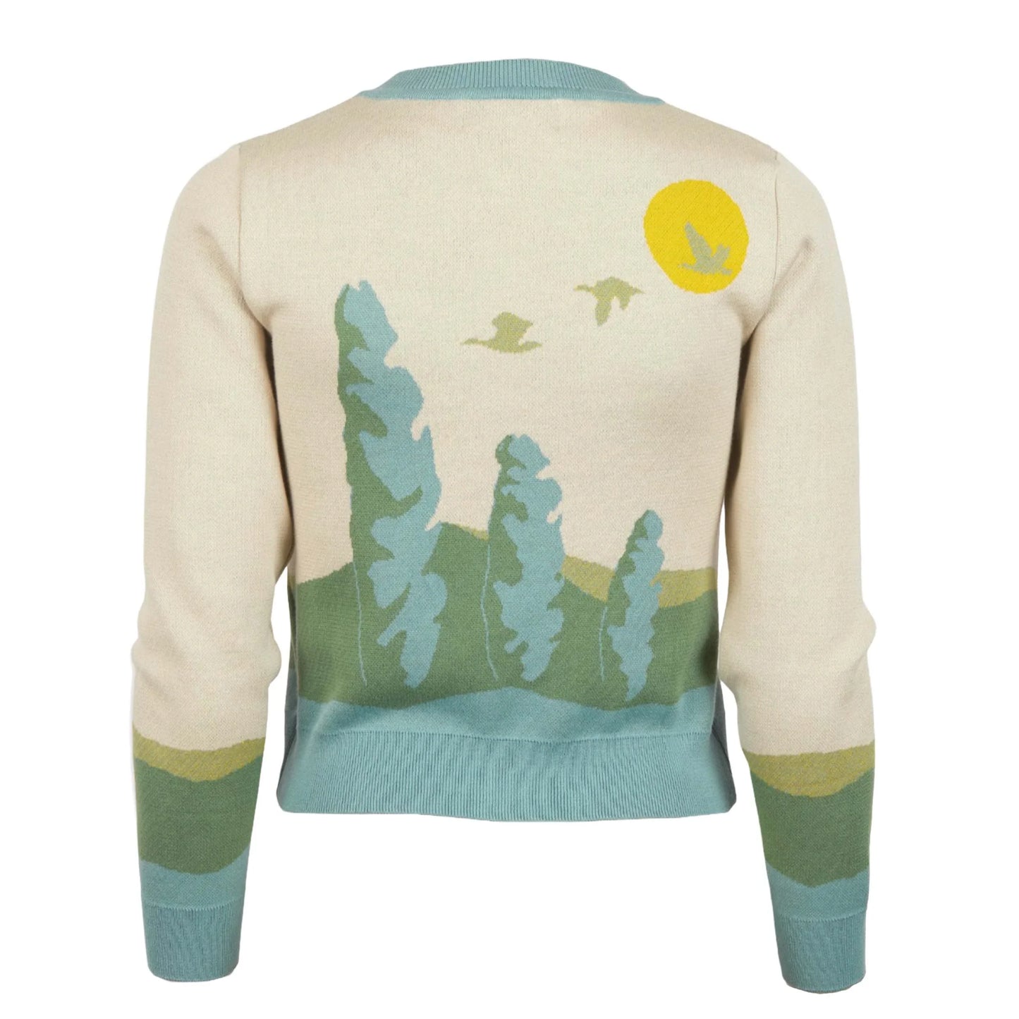 cardigan/flying geese/cream