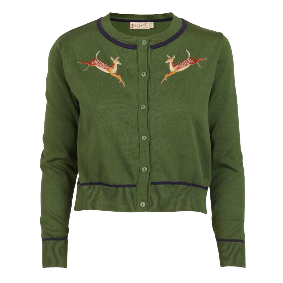 PALAVA レディース オーガニックコットン カーディガン classic cardigan/deer/green