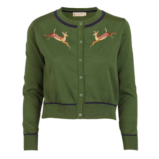 PALAVA レディース オーガニックコットン カーディガン classic cardigan/deer/green