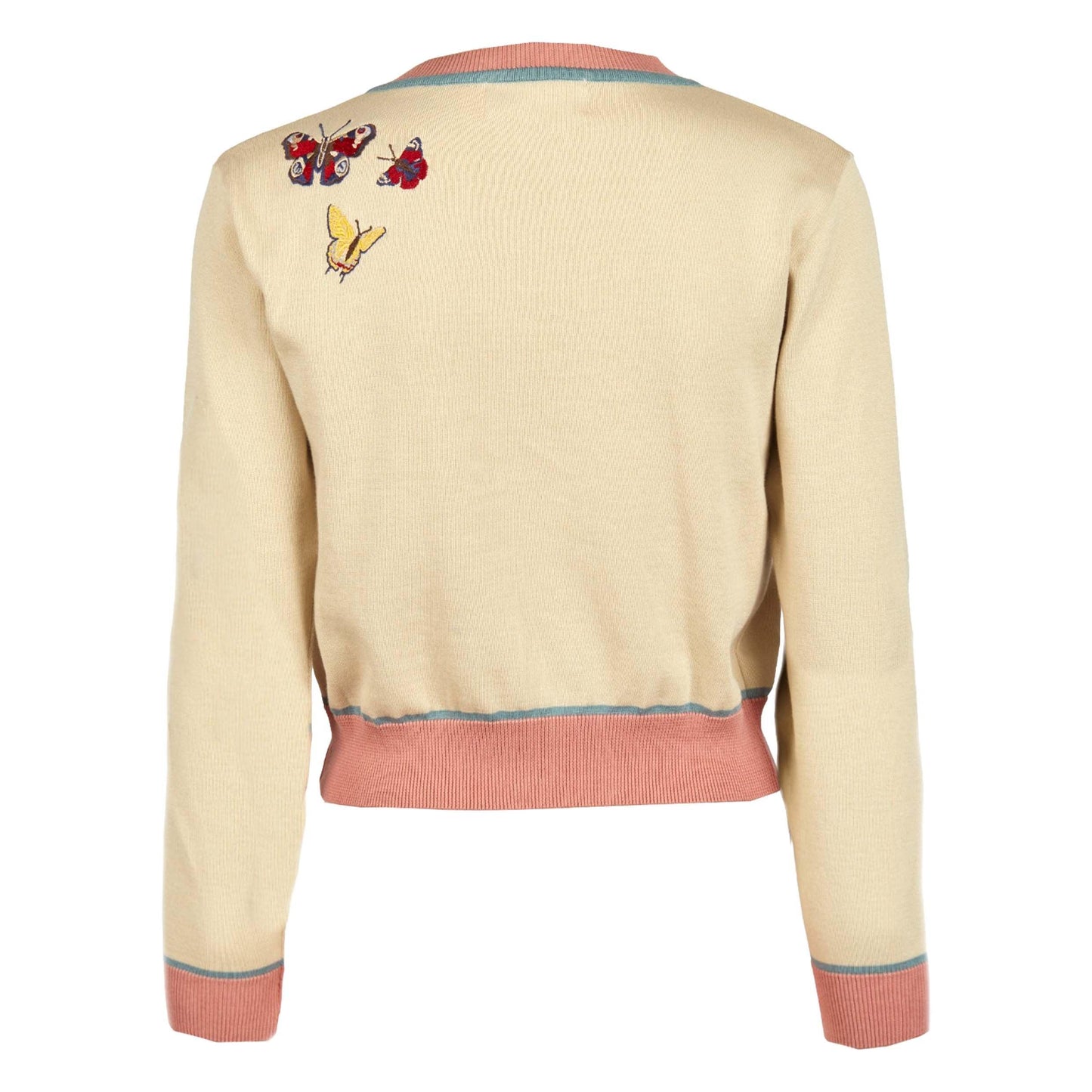 cardigan/butterflies/cream