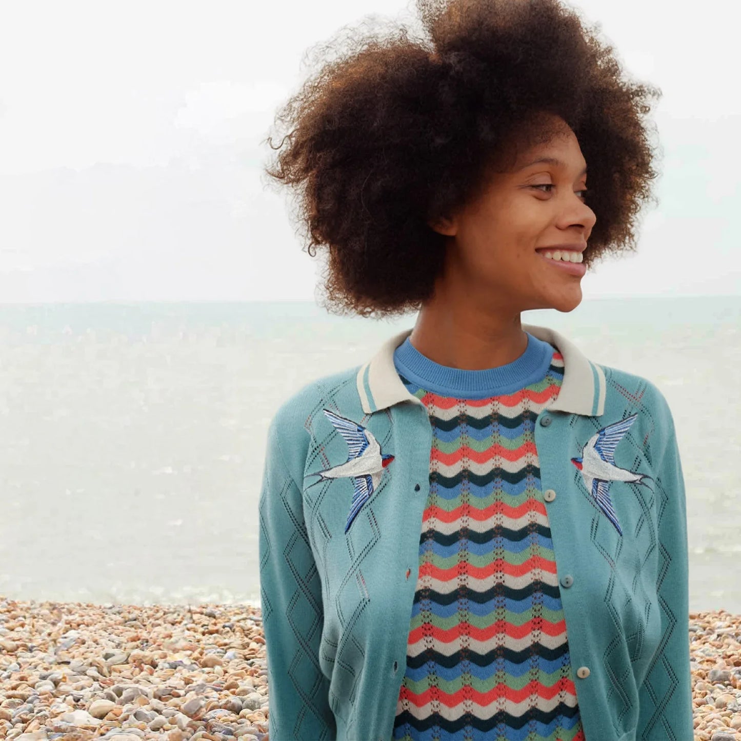 fern/swallows/mineral blue