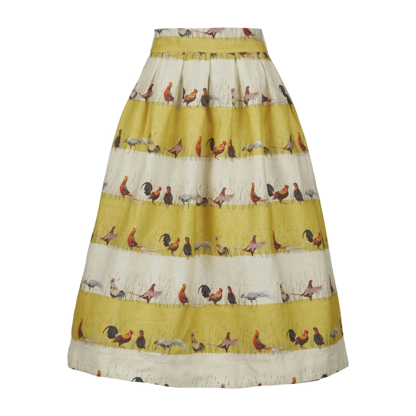 PALAVA レディース オーガニックコットン スカート florence/chickens/yellow