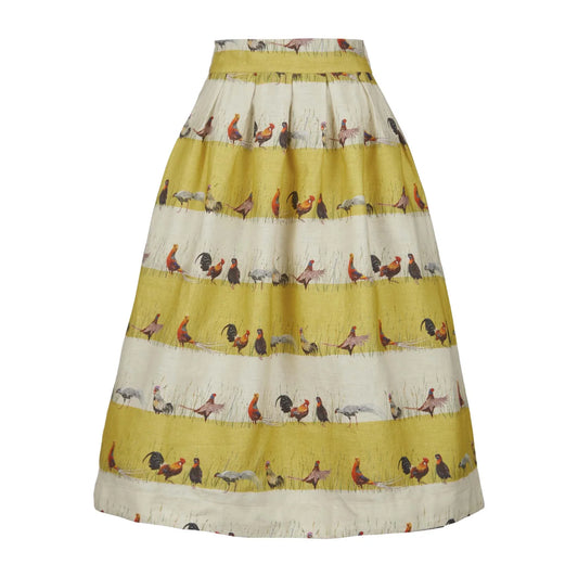 PALAVA レディース オーガニックコットン スカート florence/chickens/yellow