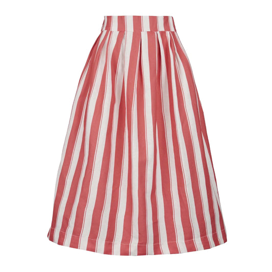 PALAVA レディース オーガニックコットン スカート florence/stripe/red