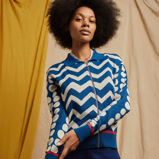 kate/spots and zig zag/blue