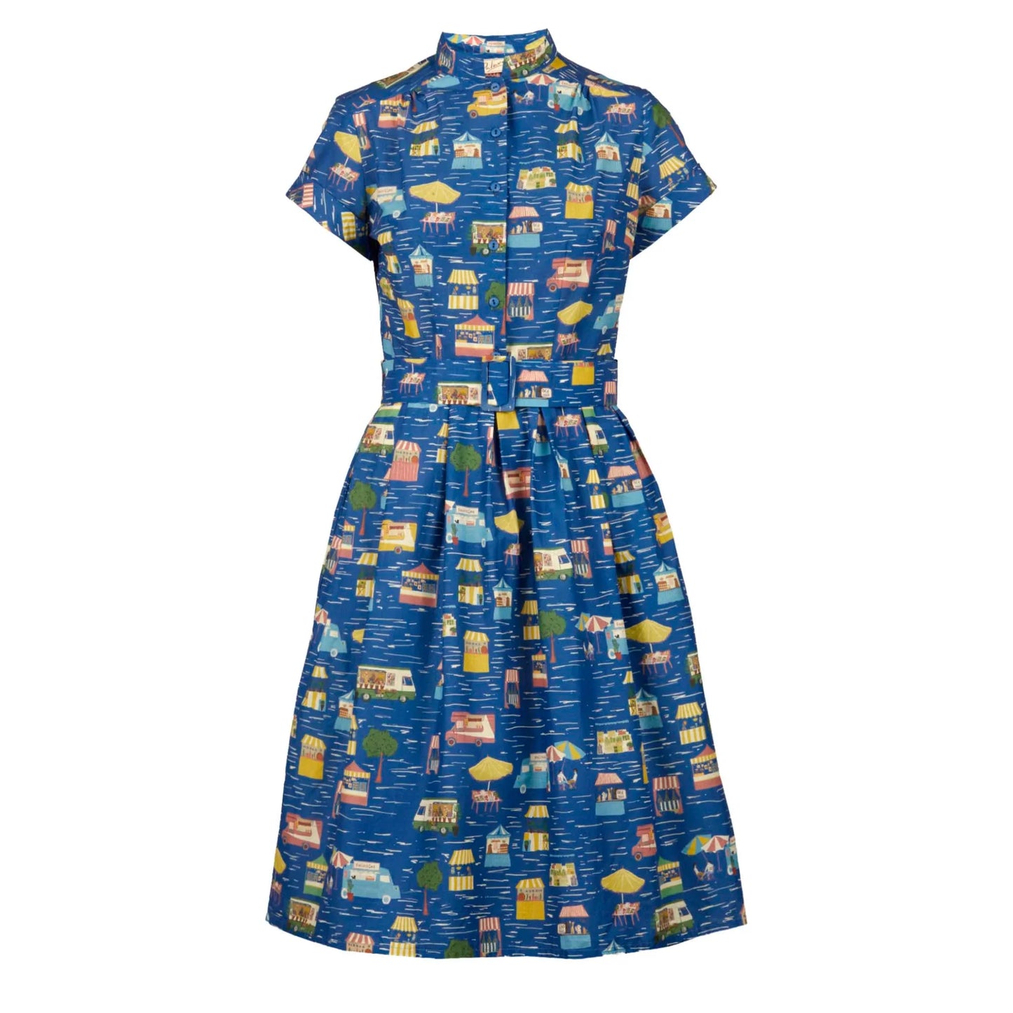 PALAVA レディース オーガニックコットン ドレス louise/festival/blue