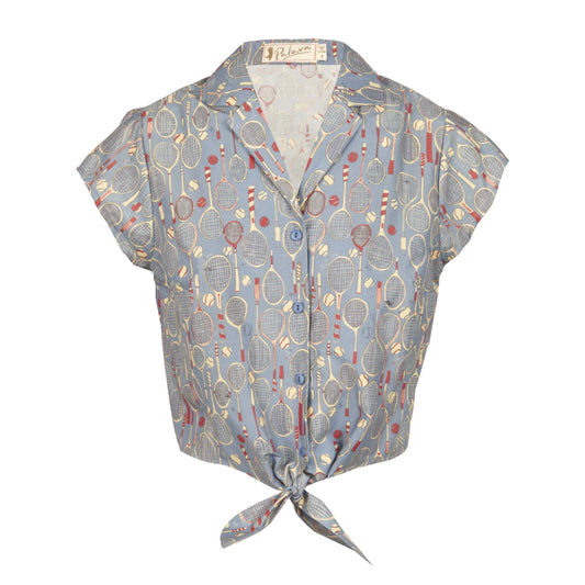 PALAVA レディース オーガニックコットン トップ peggy/tennis/blue