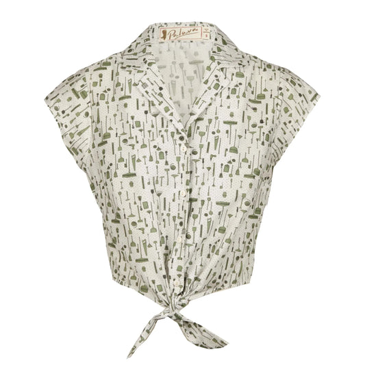 PALAVA レディース オーガニックコットン トップ peggy/tiny hardware/cream