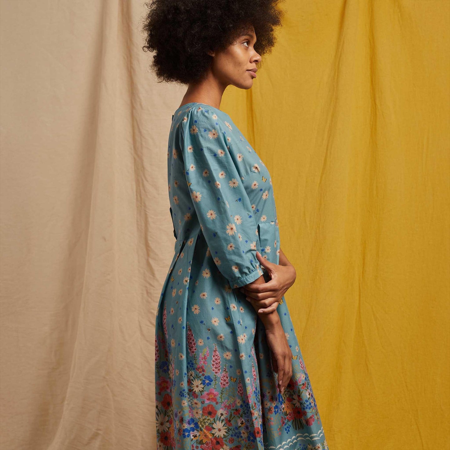 PALAVA レディース オーガニックコットン ドレス philippa/foxgloves/teal