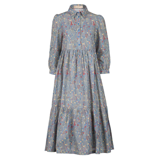 PALAVA レディース オーガニックコットン ドレス tabatha/tennis/blue