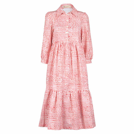 PALAVA レディース コットンリネン ドレス tabatha/thumb print/pink