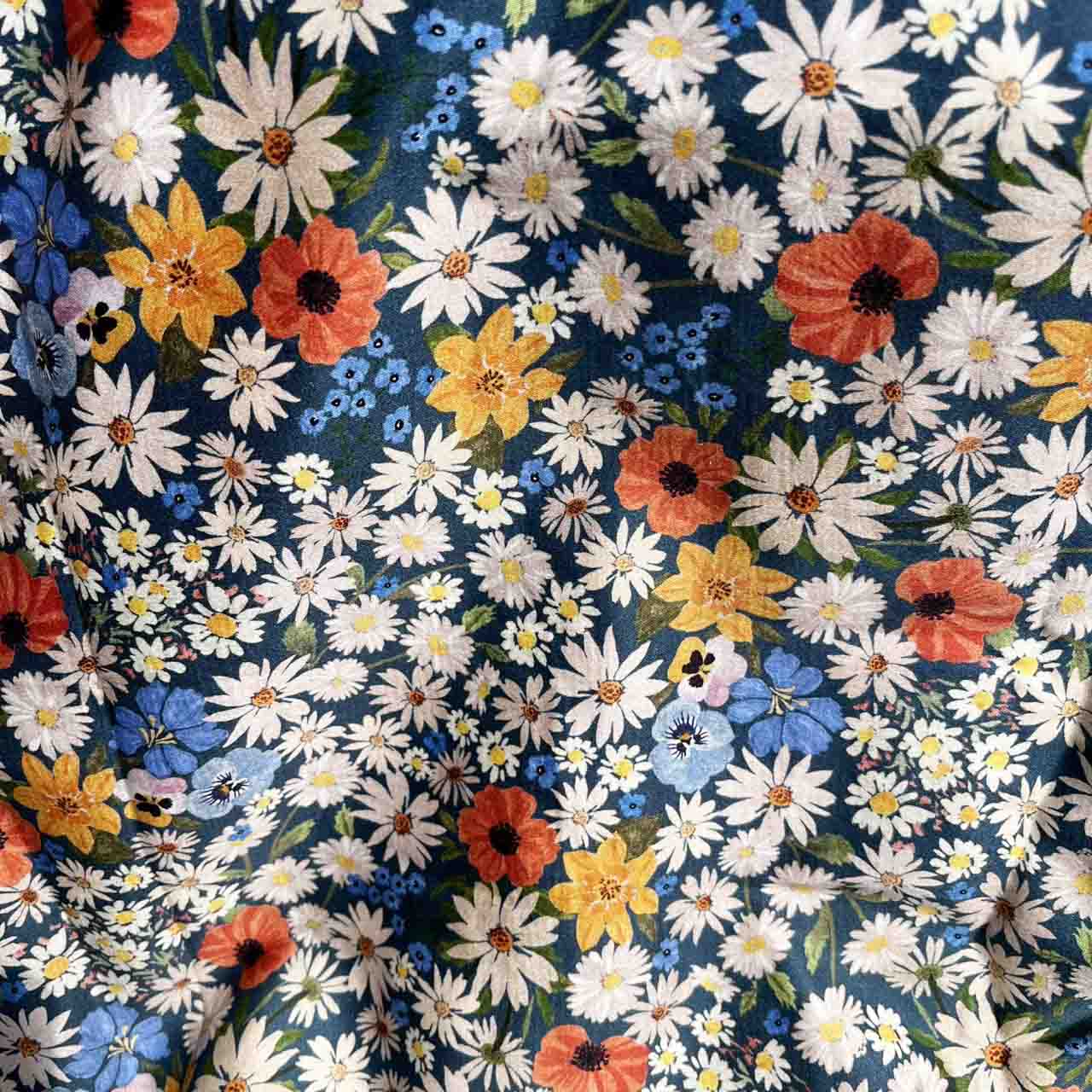 PALAVA レディース オーガニックコットン クロップドパンツ（トラウザーズ） 花柄 (マルチカラー) Edith Ditsy Daisy