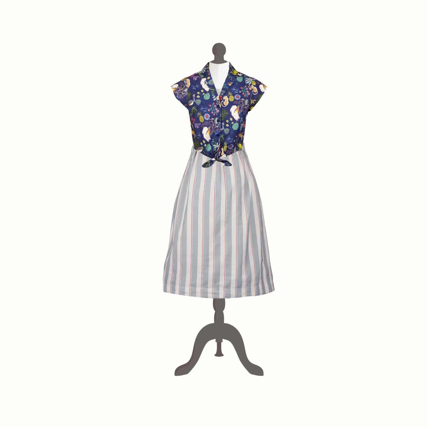 PALAVA レディース オーガニックコットン スカート florence/stripe/blue