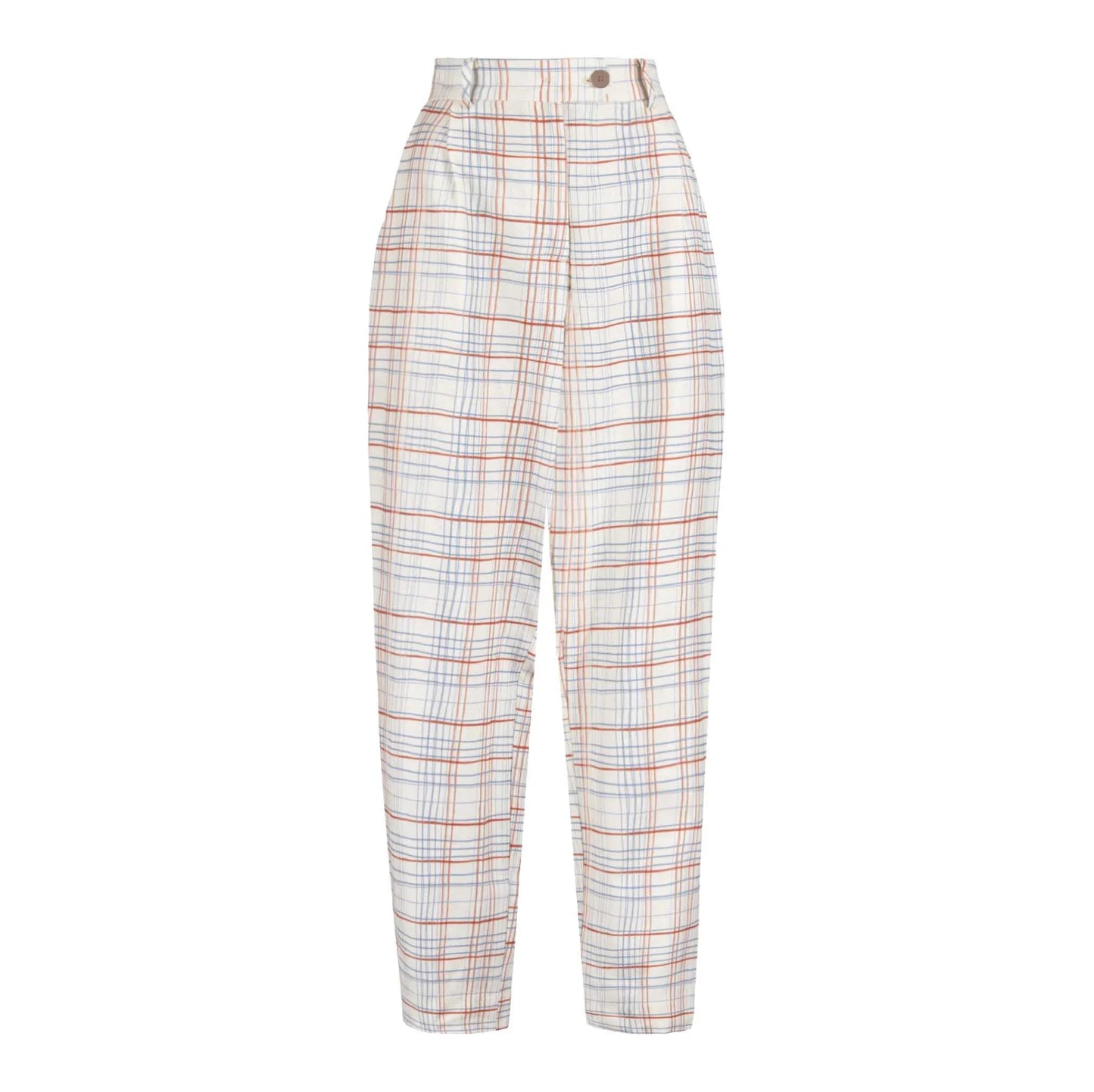 PALAVA レディース オーガニックコットン トラウザーズ thelma/folk checks/cream