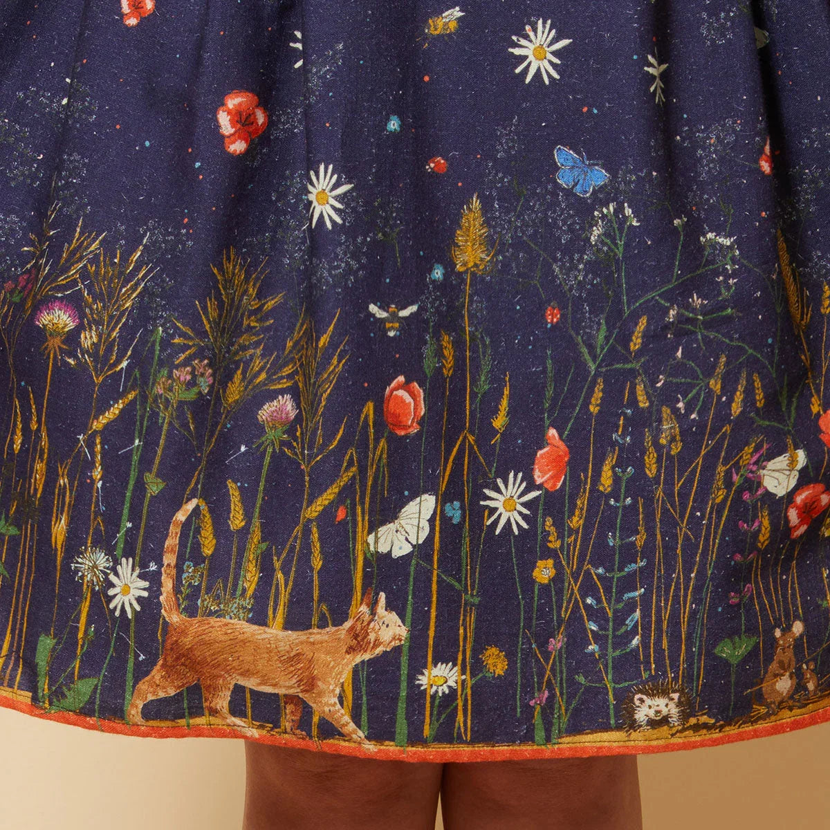 PALAVA レディース オーガニックコットン ドレス cynthia/cornfield/navy