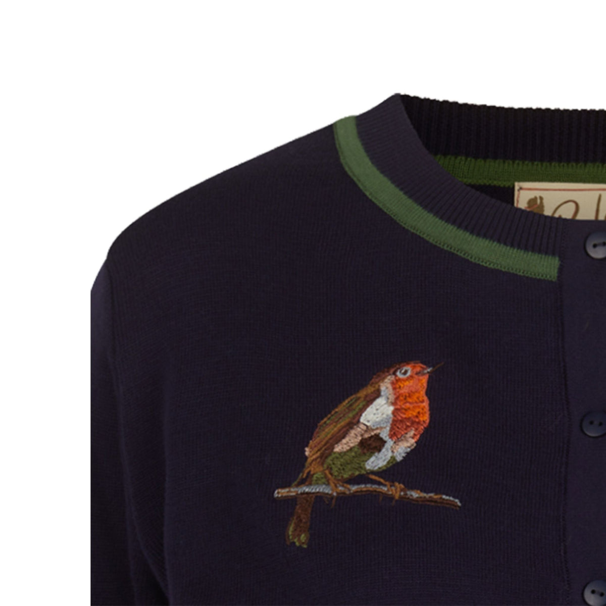 classic cardigan/robins/navy