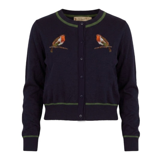 classic cardigan/robins/navy