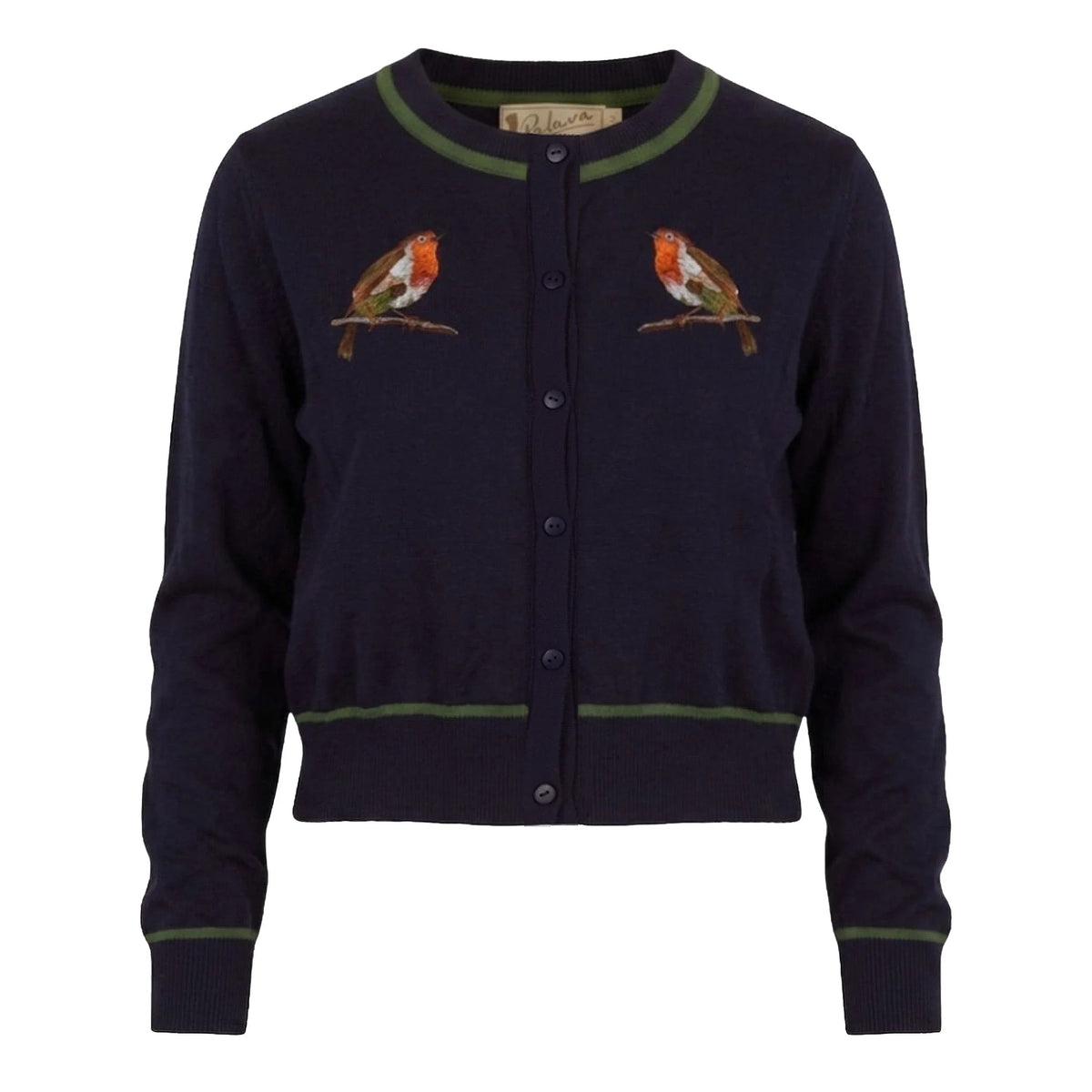 classic cardigan/robins/navy