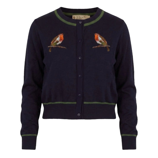 classic cardigan/robins/navy
