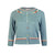 classic embroidery cardigan/divers/teal