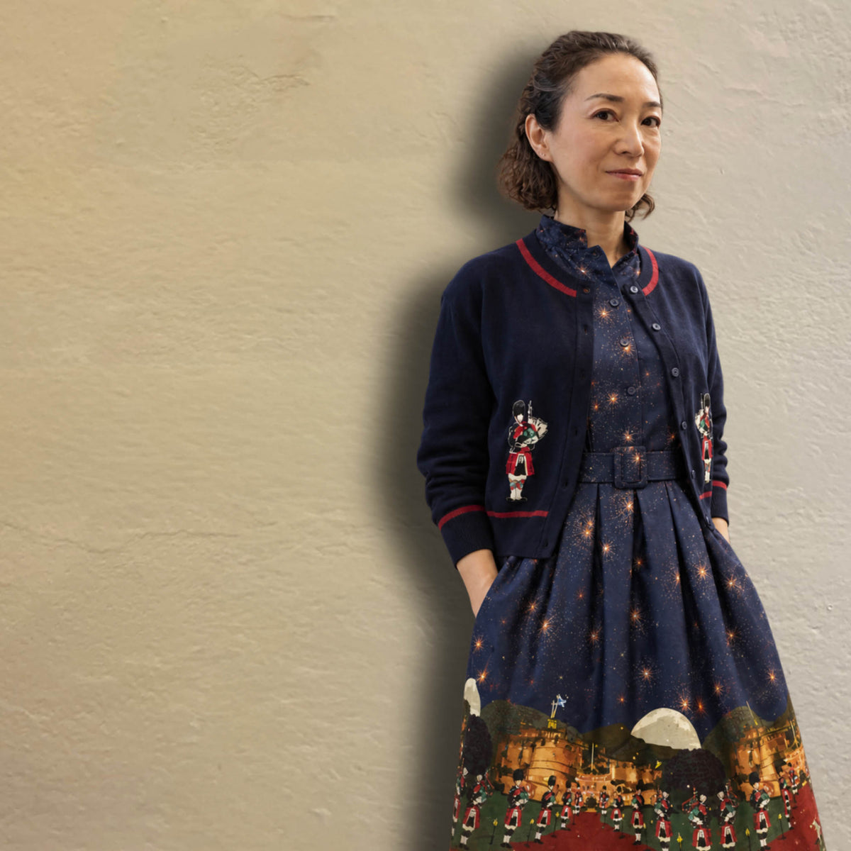 classic cardigan/bagpipers/navy