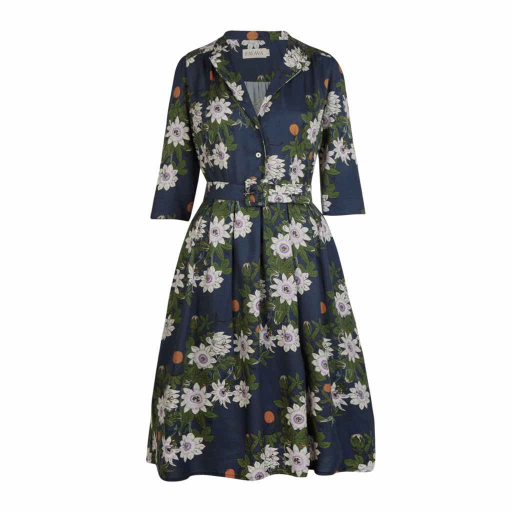 cynthia/autumn passion flower/navy
