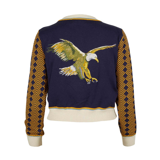 classic cardigan LS/large eagle/navy