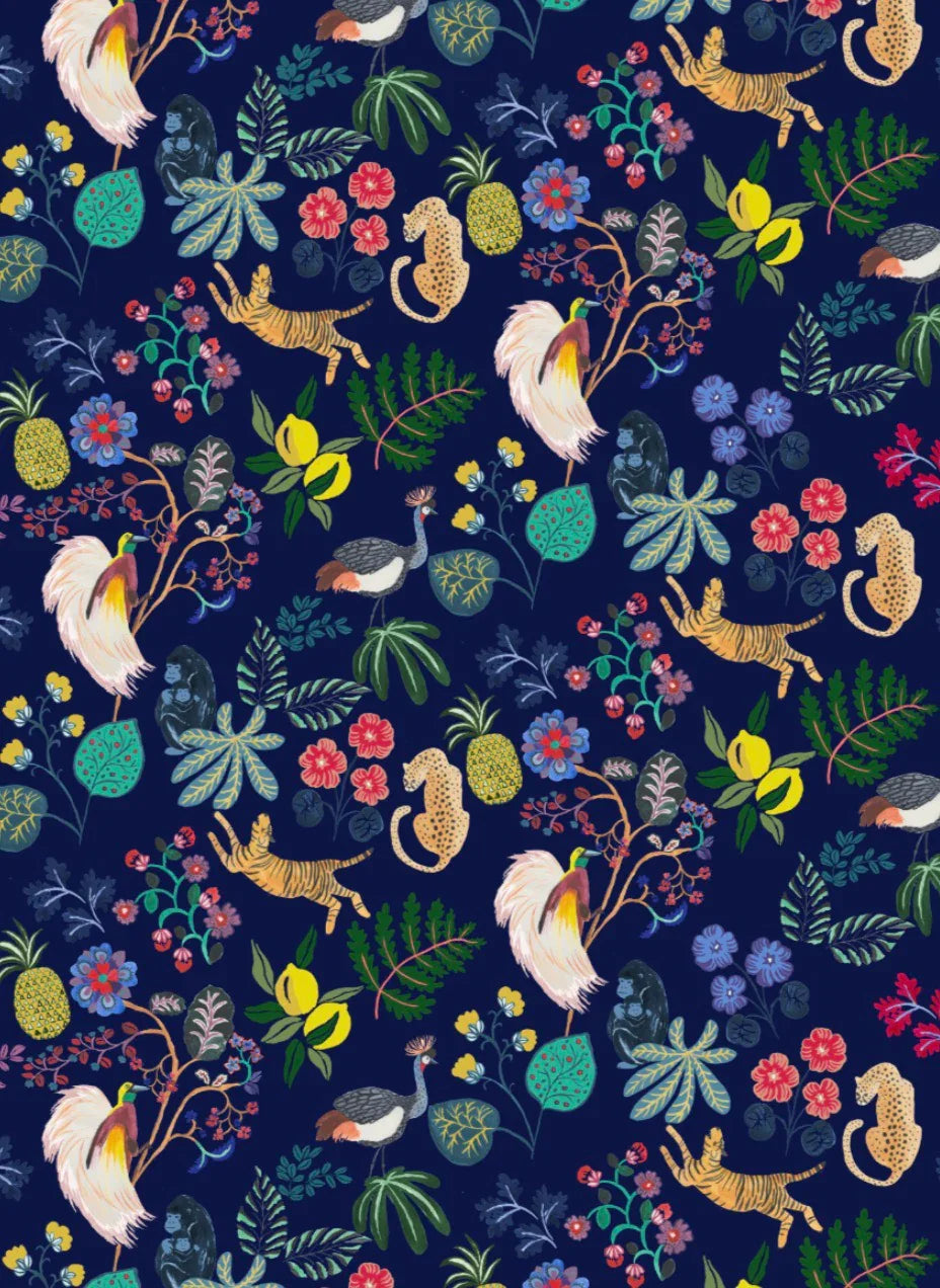 PALAVA レディース コットンリネン ロングスカート 総柄 (マルチカラー) Florence Paradise Garden
