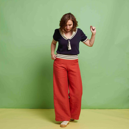 sailor top/navy - PALAVA japan