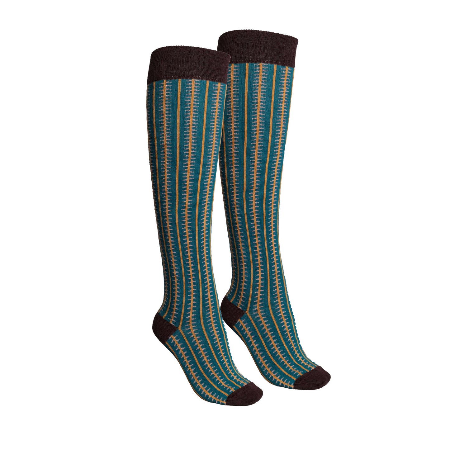 knee-high socks/teal/rocket
